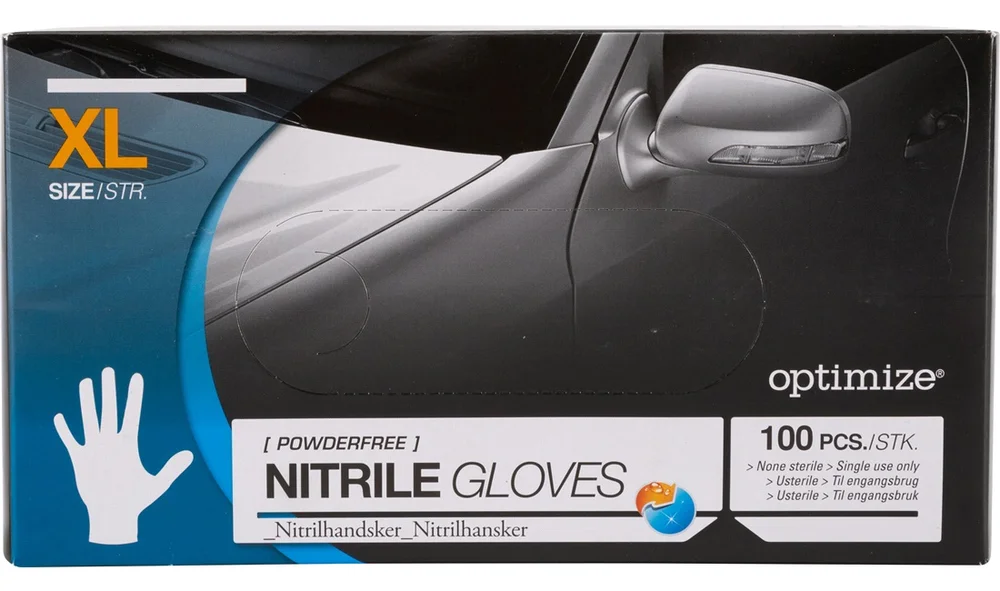 Nitrilhansker pudderfri str XL 100 stk v:3788962 Nitrilhansker pudderfri str XL 100 stk v:3788962