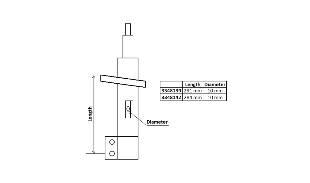 Støtdemper - 3348139 - Excel-G - (KYB) v:1761296