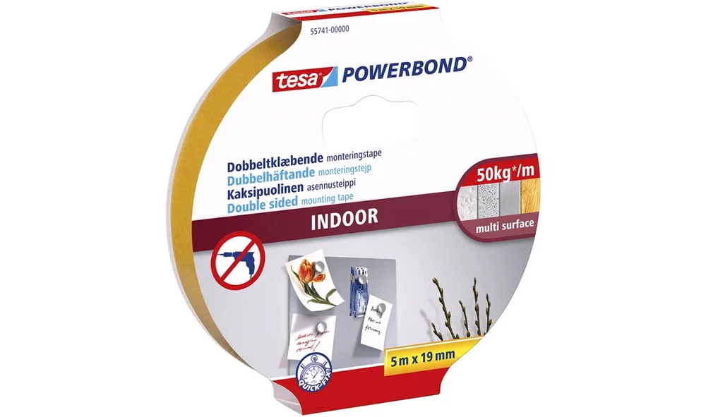 TESA Monteringstape dobbelsidig 50kg\/m v:3129400 TESA Monteringstape dobbelsidig 50kg\/m v:3129400