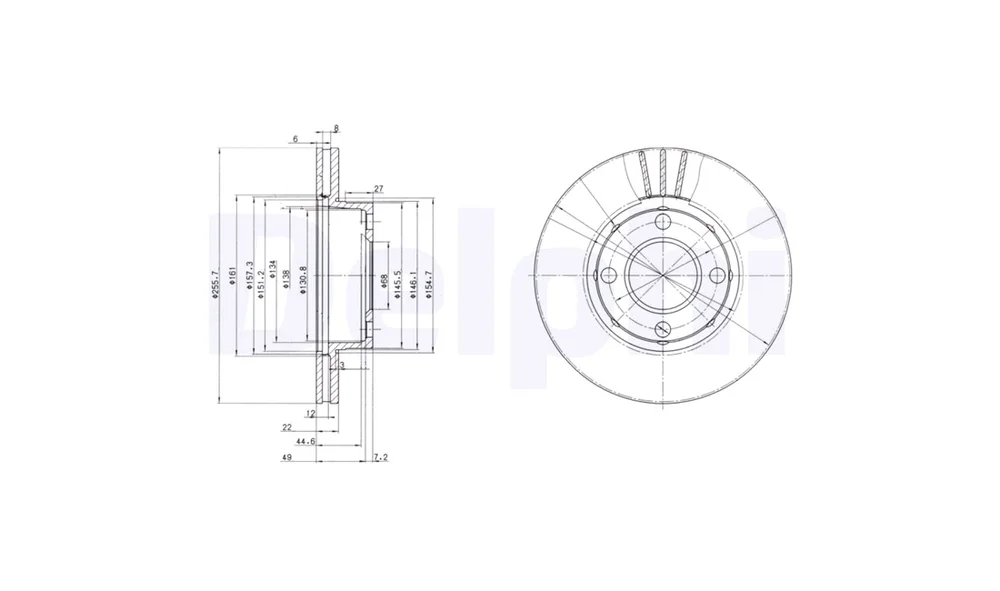 Bremseskive - BG2668 - (Delphi) v:2583471