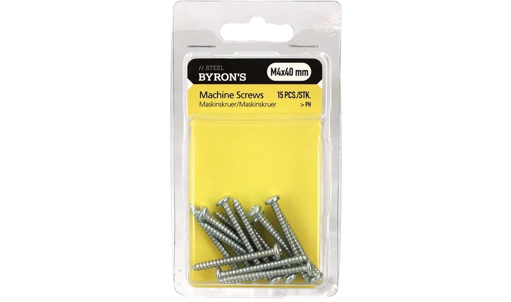 Skruer PH M4x40 mm – 15 stk v:3921943