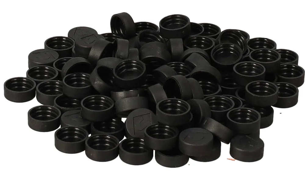 Hætter for nummerplade 100 stk SORT 5mm v:8993924