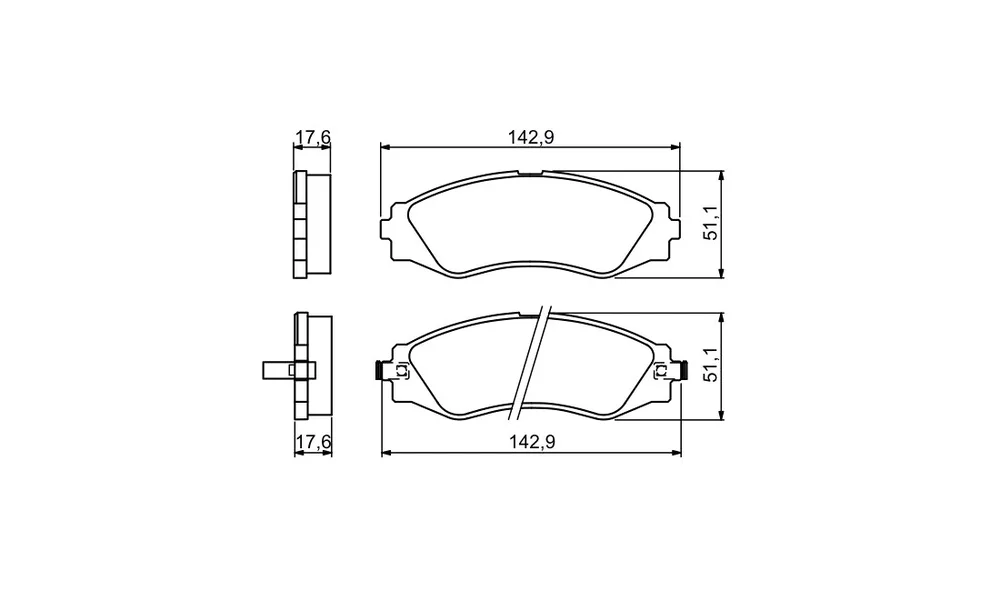 Bremsekloss Sett 0 986 494 173 (BOSCH) v:322506