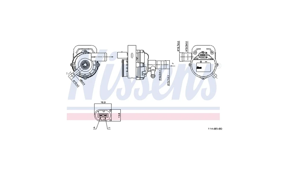 Ekstra vannpumpe - 833678 - (Nissens) v:9715669