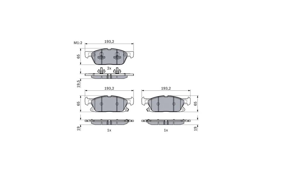 Bremsekloss Sett 0 986 424 326 (BOSCH) v:600923