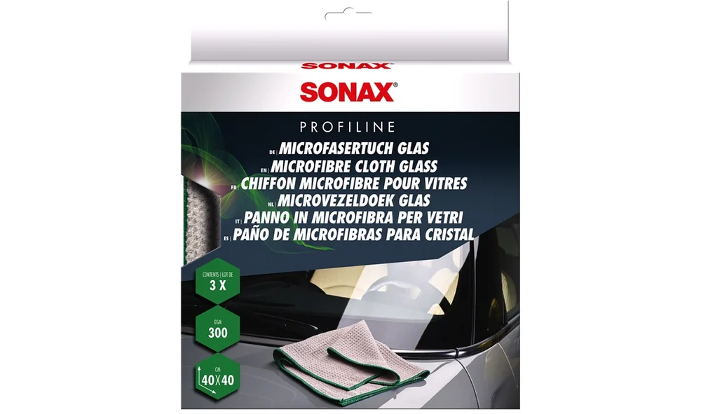 SONAX Microfiberklut Glass 3 stk v:3785388