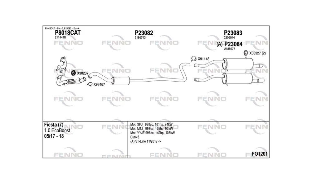 Avgassanlegg – FO1201 – (Fenno) v:9393006