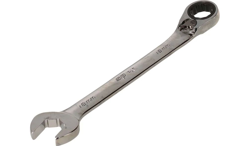 Ringgaffelnøkkel 18mm m\/skralle vendbar v:4078139