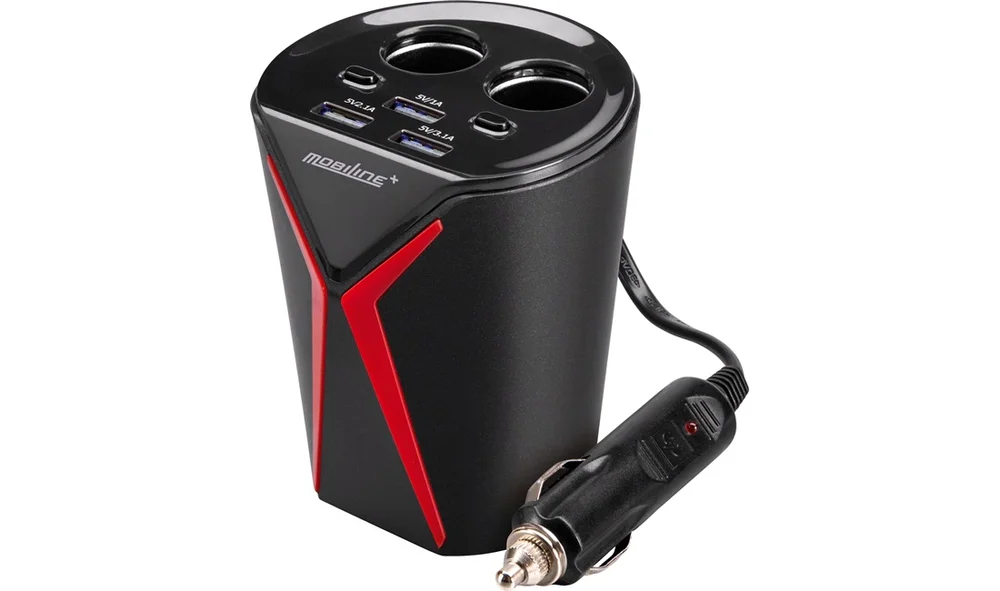 2-i-1 adapter 12V 10A 3xUSB tkoppholder v:4408231