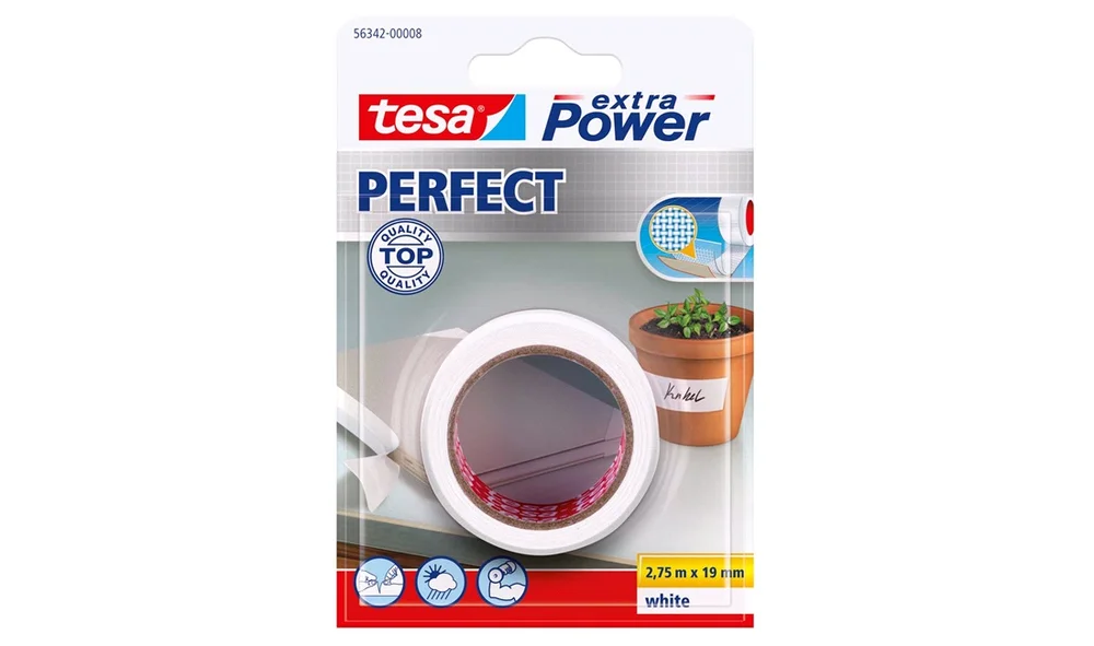 tesa Extra Power Perfect, hvit v:7002907 tesa Extra Power Perfect, hvit v:7002907