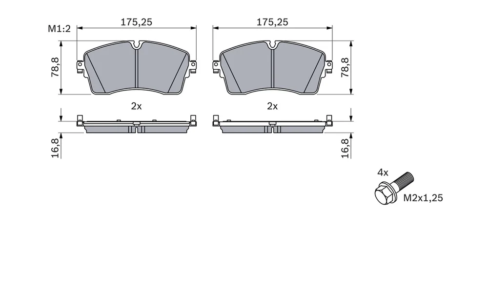 Bremsekloss Sett 0 986 424 871 (BOSCH) v:2842989