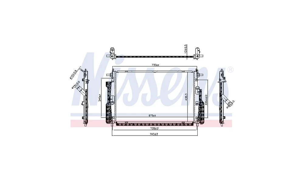 Radiator, Motorkjøling 607138 (Nissens) v:8719064