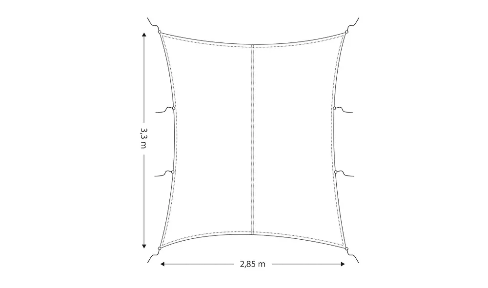 Cockpit solsejl\/presenning retangulær 2, v:8204569