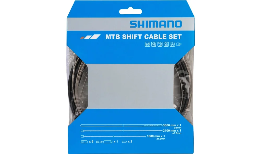 Shimano girkabelsett MTB rustfri 300cm v:5640739
