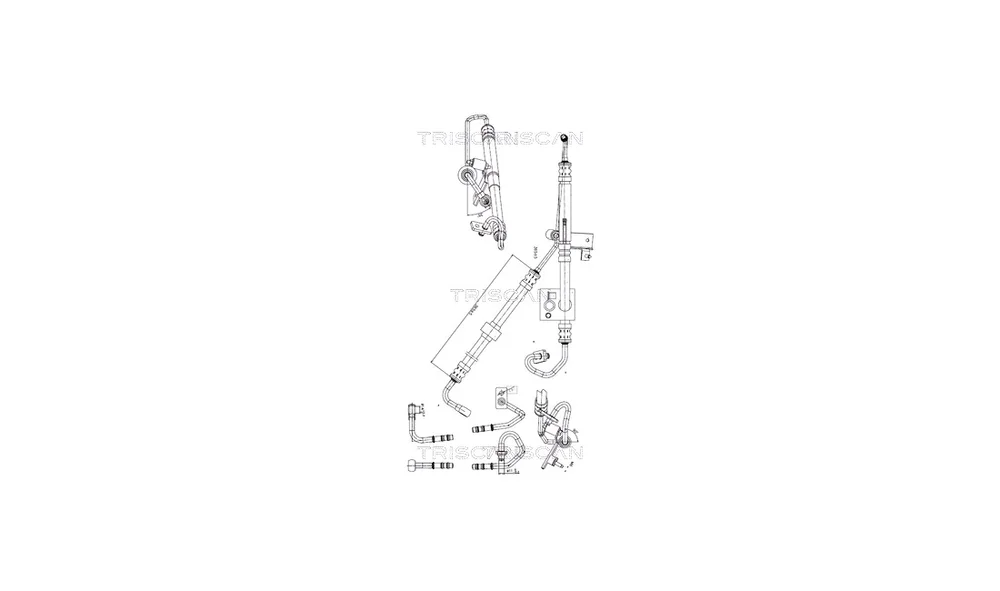 Hydraulikkslange, styring 8516 11015 (Tr v:5045107 Hydraulikkslange, styring 8516 11015 (Tr v:5045107