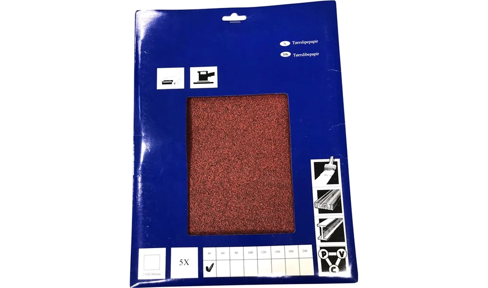 Slipepapir tørr 230x280mm 5 stk v:3672384