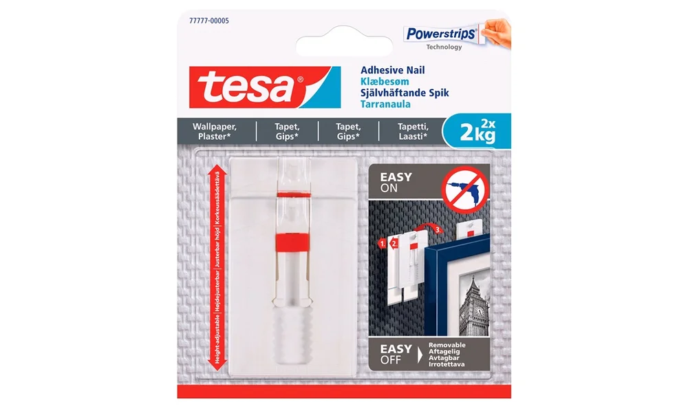Tesa limspiker 2x 2kg Tapet\/gips v:678893 Tesa limspiker 2x 2kg Tapet\/gips v:678893