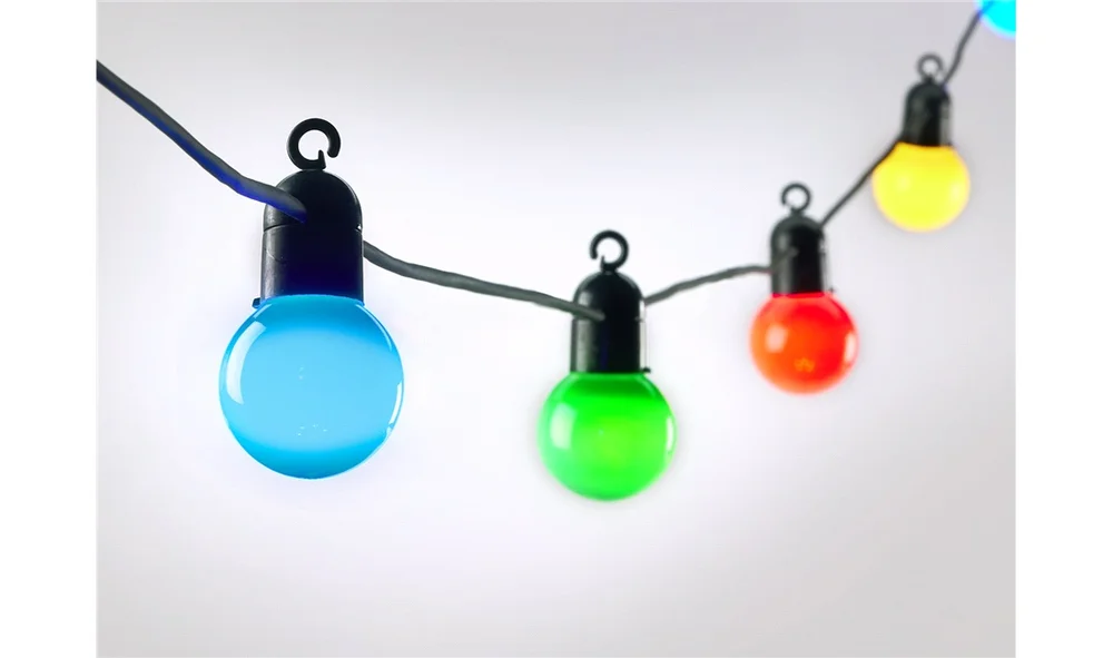 Partylyskjede 20 LED-pærer, multifarvet v:9745208