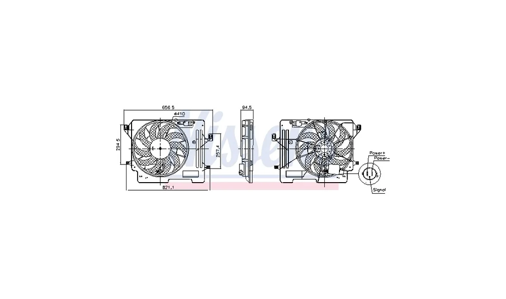 Kjølevifte, Motor - 850080 - (Nissens) v:1570971